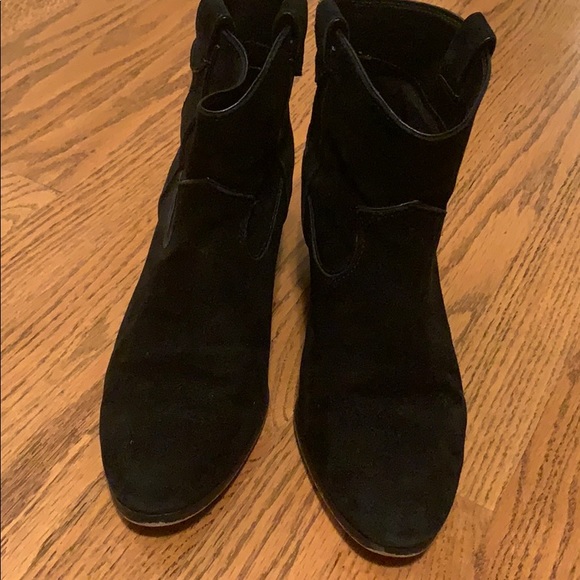Vince Camuto Black Suede Ankle Boots - Picture 4 of 8
